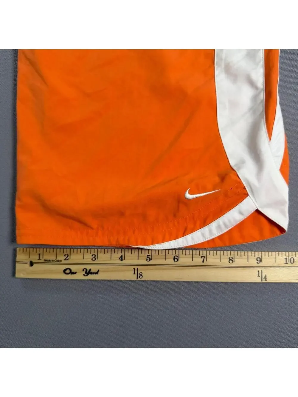VTG Nike Track Pants Orange White Stripes Cropped Womens XL 36x24
